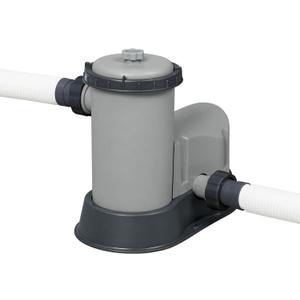 Bestway 58390E Flowclear 1500 GPH Filter Pump for 300 to 8,400 Gallon Above Ground Swimming Pool with Adaptors and Energy Saving Plug