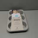 Martha Stewart Gallen 6-Cup Nonstick Carbon Steel Muffin and Cupcake Pan  Cool Grey, Durable Bakeware for Even Baking and Easy Release