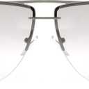 NYS Collection Aviator Sunglasses for Women & Men Medium Fit Thin Metal Frame Gradient Mirror Lenses with 100% UV Protection (Clear)