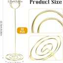 20 Pack 8.86 Inch Tall Table Number Holders Gold, Place Card Holder Gold Table Number Stands Wire Photo Holders Picture Name Menu Clips Memo Notes Cards Stand for Wedding Restaurants Birthday
