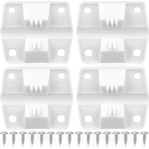 2 x 4pcs Cooler Hinges Replacement for Coleman, Durable Plastic Hinges Kit with 16pcs Stainless Steel Screws Cooler Replacement Parts for Camping Freezer and Ice Chest