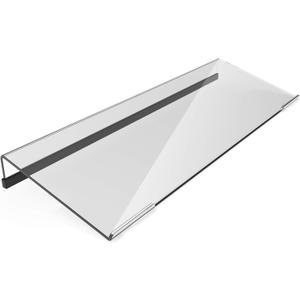KOTEMON Acrylic Tilted Computer Keyboard Stand for Ergonomic Typing, Keyboard Tray Holder with Silicone Non-Slip Case, Clear (17"x5.5"x1.5"H Full Size-CLEAR)