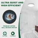 Akicon Bathroom Exhaust Fan with Light, 80 CFM 2.0 Sones Bathroom Fan for Ceiling, 3CCT 15W Dimmable LED Light and 3.5W Nightlight Vent Fan Combo for Home, Round, White