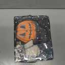 Artoid Mode Polka Dot Ghost Pumpkin Cat Boo Halloween Placemats Set of 6, 12x18 Inch Seasonal Fall Table Mats for Party Kitchen Dining Decoration (Black)