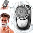 Mini Electric Shaver, 2025 New Pocket Size Electric Shavers for Men, Mini Portable Electrics Shaver, Rechargeable Easy One-Button, Powerful Waterproof Razor for Travel Office Business Trip