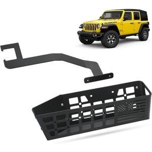 MAIKER Metal Front Seat Brackets Tactical Organizer and Storage Tray Compatible with 2018-2024 Wrangler JL & 2020-2024 Jeep Gladiator JT