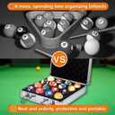 Pool Ball Case, Billiard Balls Storage Box, can Holds 16 Billiard Balls with A Diameter of 2.25 inches, Portable Billiard Box with Hand Grip