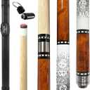 HomeSeason 58in Pool Cue Stick Canadian Maple Wood 13mm Tip - 18oz Perfect for Precision Play, Low Deflection Pool Cue for Enhanced Accuracy