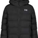 Under Armour Puffer Jacket for Girls and Boys, Warm and Durable Youth Outerwear (Medium, Black Prime)