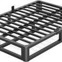 Upgrade Anti Bending and Round Corner Legs 10 inch Metal California King Bed Frame 3500 LBS Heavy Steel Slats Support Platform Bed Frame No Box Spring Needed Platform Noise Free Easy Assembly