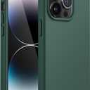 JETech Silicone Case for iPhone 14 Pro 6.1-Inch, Silky-Soft Touch Full-Body Protective Phone Case, Shockproof Cover with Microfiber Lining (Midnight Green)