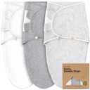 3-Pack Organic Baby Swaddle Sleep Sacks - Swaddles for Newborns, Infant 0-3 Months, Baby Girls, Boys, Soft & Snug Newborn Sleep Sack, Nursery Swaddling Blankets (Cloud) (One Size)