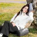 Travel Pillow Memory Foam Pillows, Camping Pillow-Compressible Medium Firm, Breathable Cover, Ideal Backpacking Hiking, Bed Pillows, Airplane and Car (Light Grey, L) (L-23.6*15.7in)