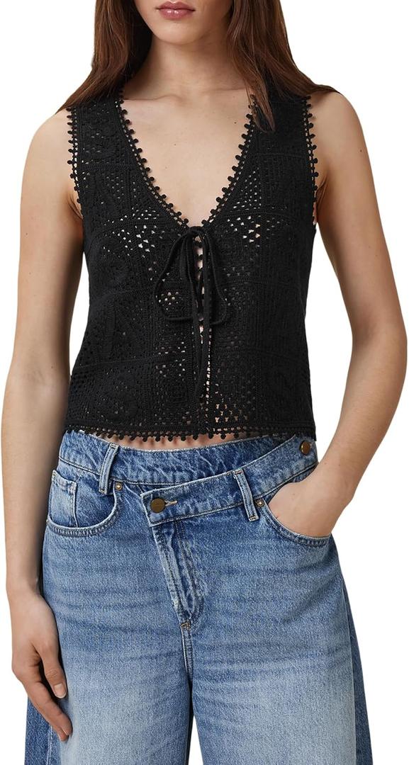 AllSaints Women's Florence Waistcoat (Black, XS)