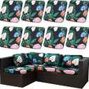 SUKAIKEQA 8PCS Patio Cushion Covers.Patio Furniture Couch SeatSlipcovers