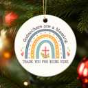 6 x Godmother Ornament 2025, Thoughtful Godmother Gifts from Godchild, Catholic Ornament for Women Men, Baptism Gifts for Friends Neighbors, Adorable Christmas Ornaments for Tree Decorations