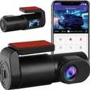 NICEWIN Dash Cam Front - 32GB SD Card Mini WiFi Dash Cam for Cars 1080P 140 Wide-Angle Super Night Vision|Loop Recording|App Control