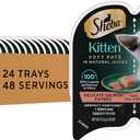 Sheba Perfect Portions Kitten Wet Food, Pate Cat Food Wet Entree, Salmon Recipe, 2.6 oz. Twin-Pack Trays (24 Count, 48 Servings) BBD -2/09/2028