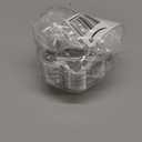 TOFLEN 8 oz Dessert Cups with Spoons, 50 Pack Clear Plastic Small Party Serving Bowls for Sundae, Parfait, Fruit, Strawberry Shortcake, Disposable Snack Bowls (Flower Shape)