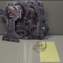 8 Pcs 16 Halloween Tombstones Outdoor Decorations Gravestone Headstone Yard Signs with Stakes LED Eyes Scary Skeleton RIP Graveyard Cemetery Decor for Halloween Home Party Lawn Garden