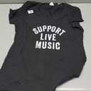 Womens Support Live Music, Concert Festival, Musicians Music Lovers V-Neck T-Shirt Size S