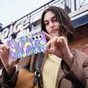 for Galaxy A35/A55 5G Case,3 in 1 Oil Painting Flower Pattern Heavy Duty Shockproof Protection Silicone Rubber Bumper+Hard Plastic Protective Cover for Samsung A35/A55 6.6",Purple/Yellow