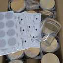 12 Pack Glass Candle Jars, 7oz Clear Candle Containers with Bamboo Lids and Labels, Empty Candle Jars for Making Candles - Dishwasher Safe, 7 fl.oz