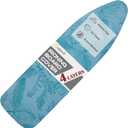 Ironing Board Cover and Pad, Standard Size 15x54 Iron Board Cover with Padding, Scorch & Stain Resistant Thick Iron Padded, Non-Slip Elastic Edge & Fasteners Clips for Daily Ironing, Tropical