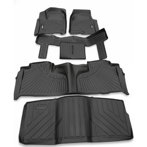  WAYIDSS Floor Mats & Trunk Mat & Backrest Mat for 2021-2025 Chevy Chevrolet Suburban 8 Seats Accessories-2 Row Bench Seat/GMC Yukon XL/Cadillac Escalade esv (Non Short) Car Floor Liners