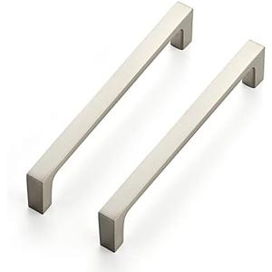 Ravinte 25 Pack Solid 7.75" Inch Kitchen Square Cabinet Handles Brushed Nickel Pulls Drawer Pulls Kitchen Cabinet Hardware Handles