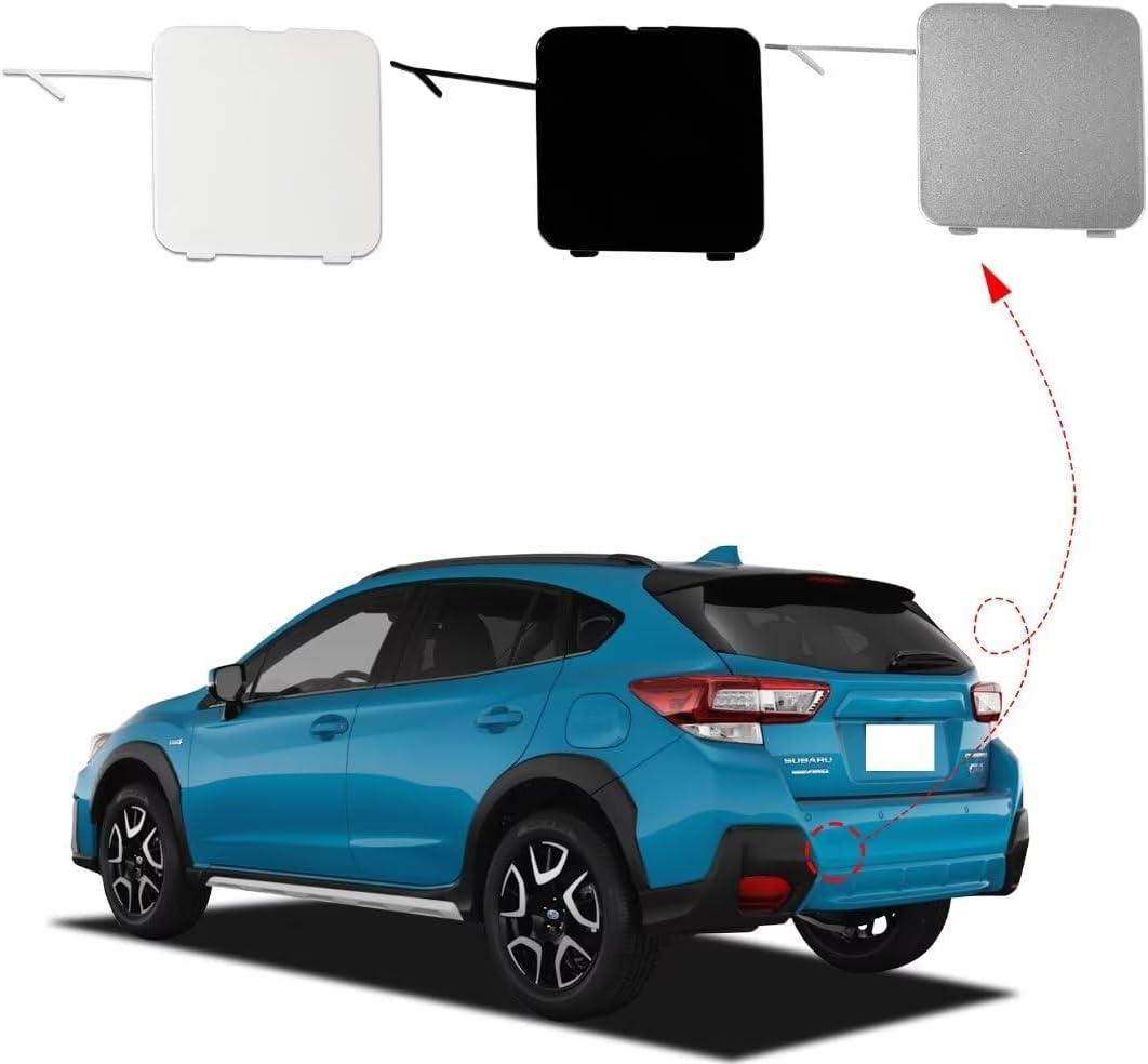 Car Rear Bumper Tow Hook Cover Cap Towing Eye Fit for Subaru Crosstrek 2018 2019 2020 2021 2022 2023 57731FL570NN Trailer Cover Cap(White,Left Driver Side)