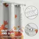 Fall Sunflower Shower Curtain Pumpkin Autumn Harvest Shower Curtain for Bathroom Rustic Maple Leaves Thanksgiving Bird Floral Shower Curtains with Hooks for Farmhouse Bath Decor 72"x72"