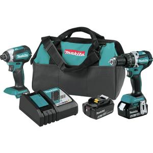 Makita XT269M 18V LXT Lithium-Ion Brushless Cordless 2-Pc. Combo Kit (4.0Ah), Blue