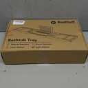 Teak Bathtub Tray | Adjustable Width Tray with Wine Holder, Tablet/Phone & Book Stand, Splash-Proof for Bath Time- Natural