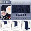 10 Pack Navy Blue Cheesecloth Table Runner 17x108 Inch Semi Sheer Boho Rustic Gauze Cheese Cloth Table Runners for Wedding Party Birthday Baby Shower Home Decor