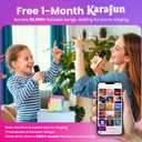 Mini Karaoke Machine for Kids, 2026 TOP Toys Birthday Gifts Ideas for Girls Ages 4, 5, 6, 7, 8, 9, 10, 12+ Years Old, Portable MP3 Player with 2 Wireless Mics for Family Home Party, Off White
