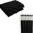 No Hook Shower Curtain Easy to Install Bathroom Curtain Easy to Disassemble Shower Curtain Waterproof Bathroom Curtain Machine Washable Shower Curtain for Bathroom (Black)