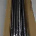 Blackout Curtain Rod, Adjustable Extra Long for Windows 5.5-12.7Ft, Wrap Around Heavy Duty French Return, Matte Black