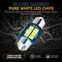 Auto Dynasty 10 Pieces 12V 5500K Interior Car Dome Map Cargo License Plate LED Light Bulbs Kit Compatible with Ford F-150 2009-2014, Pure White