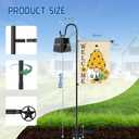 Ottsuls Garden Flag Stand, Heavy Duty Flag Pole Holder with Shepherd Hook for Yard Decoration, 60 INCH Sturdy Yard Flag Post Stake Outdoor Garden Flag Holder for 28''x40'' Flags (Without Flag)