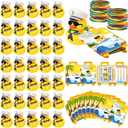 Halloscume 144 Pcs Cruise Ducks Tags Kits Includes 48 Rubber Cruise Ducks 48 Cruising Duck Tags 48 Rubber Bands for Cruises Ship Hiding Duck Carnival Party Game Christmas Stocking Stuffers(Yellow)