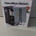 Hamilton Beach 5 Cup Drip Coffee Maker with Easy FrontFill Basket, Compact Design, Programmable Clock, Glass Carafe, Auto Pause and Pour, Black & Stainless Steel (46111)