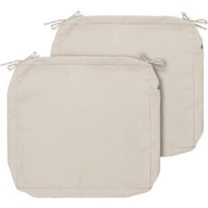 FUNHOME Outdoor Cushion Covers 20 x 18 x 4 inch,Set of 2,Replacement Seat Cushion Cover for Patio Furniture Chair,Water Resistant,Fade-Resistant Slipcover Only,No Insert(Light Beige)