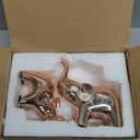 A Pair Elephant Statue Home Decor,Modern Style Figurines,Sculpture for Office Desktop Bookshelf Living Room (Rose Gold)