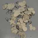36 Pcs Mother's Day Crafts Color Your Own Religious Mother's Day Keychains DIY Unfinished Wooden Blessed Mom Keychains for Mom Sunday School Christian Party Home Activities Gifts
