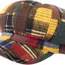 Comhats Wool Fashion Newsboy Hats for Women Winter Warm Pageboy Cabbie Cap Beret (Medium, 67145_orange Plaid)