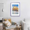 wyooxoo 24x36 Picture Frame Made of Solid Wood Purple Photo Frames Display Pictures 20x30 with Mat or 24 x 36 Without Mat Colorful Frame For Horizontal Vertical Wall Mounting