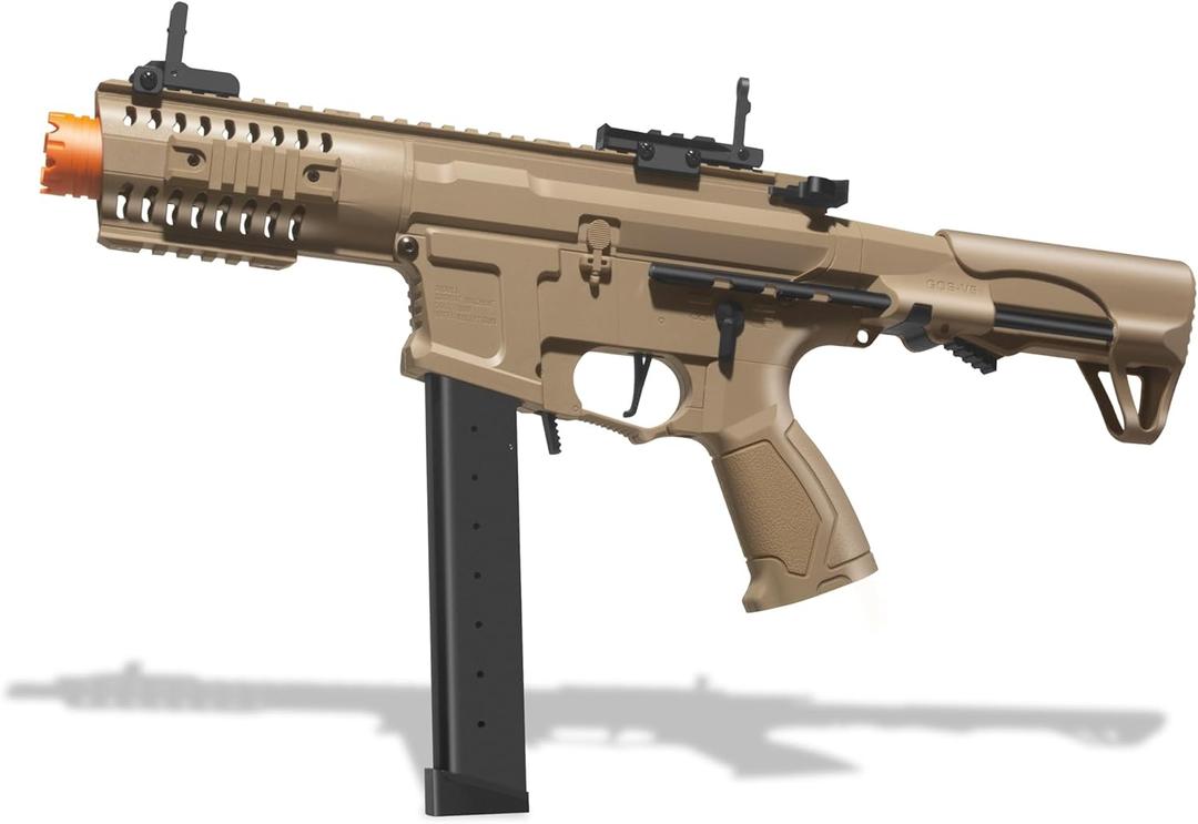 Gel Splat Blaster ARP9 of EMERBU Pro Series - Metal Gearset - 11.1V Rechargeable Battery - Semi and Fully Automatic - for Ages 15+ (Tan)