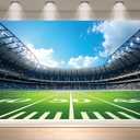 10x6.5ft Sports Party Decorations Football Field Backdrop Photography Props Auditorium Light Themed Sport Night Spotlight Decor Background Banner Photo Studio Props