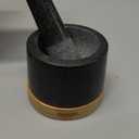 Mortar and Pestle Set Small - Heavy-Duty 1 Cup Stone Grinder for Spices & Herbs - Durable Granite Molcajete - Guacamole Bowl with Non-Slip Wooden Base - Effortless Grinding & Easy to Clean